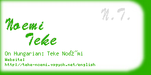 noemi teke business card